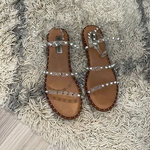 Clear studded sandals Steve Madden